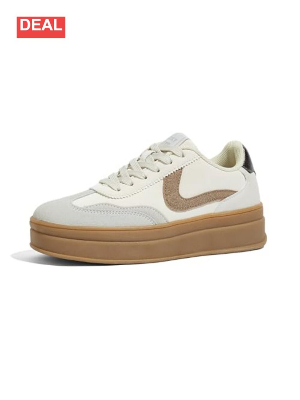 Platform Fashion Sneakers Faux PU Leather Suede Lace-Up